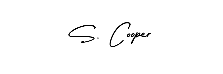 Design your own signature with our free online signature maker. With this signature software, you can create a handwritten (AmerikaSignatureDemo-Regular) signature for name S. Cooper. S. Cooper signature style 3 images and pictures png