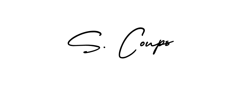 This is the best signature style for the S. Coups name. Also you like these signature font (AmerikaSignatureDemo-Regular). Mix name signature. S. Coups signature style 3 images and pictures png