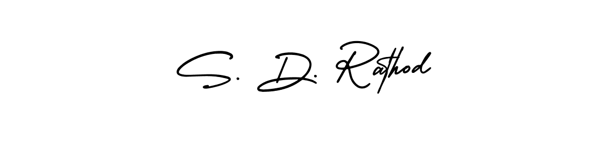 Make a short S. D. Rathod signature style. Manage your documents anywhere anytime using AmerikaSignatureDemo-Regular. Create and add eSignatures, submit forms, share and send files easily. S. D. Rathod signature style 3 images and pictures png