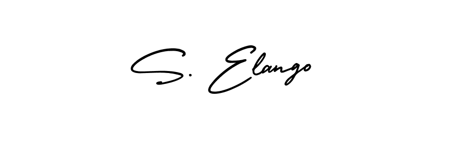 Design your own signature with our free online signature maker. With this signature software, you can create a handwritten (AmerikaSignatureDemo-Regular) signature for name S. Elango. S. Elango signature style 3 images and pictures png