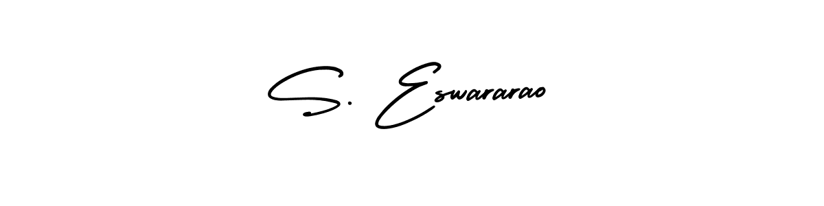 How to make S. Eswararao name signature. Use AmerikaSignatureDemo-Regular style for creating short signs online. This is the latest handwritten sign. S. Eswararao signature style 3 images and pictures png