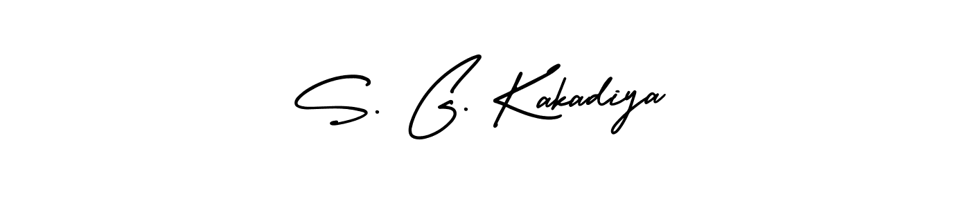 Make a beautiful signature design for name S. G. Kakadiya. With this signature (AmerikaSignatureDemo-Regular) style, you can create a handwritten signature for free. S. G. Kakadiya signature style 3 images and pictures png