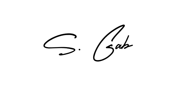 How to Draw S. Gab signature style? AmerikaSignatureDemo-Regular is a latest design signature styles for name S. Gab. S. Gab signature style 3 images and pictures png