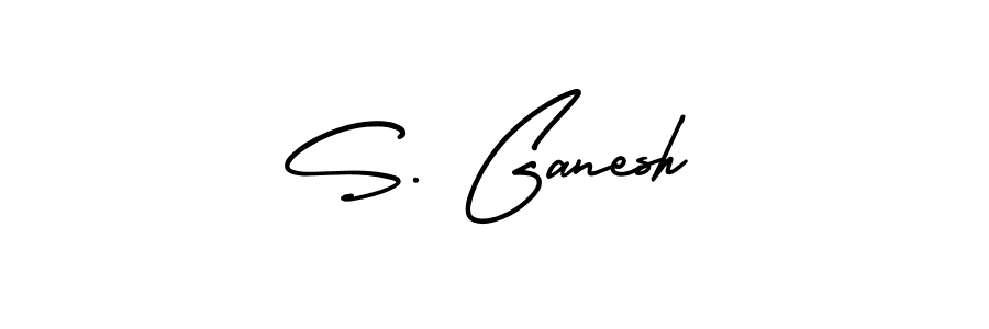 How to make S. Ganesh name signature. Use AmerikaSignatureDemo-Regular style for creating short signs online. This is the latest handwritten sign. S. Ganesh signature style 3 images and pictures png