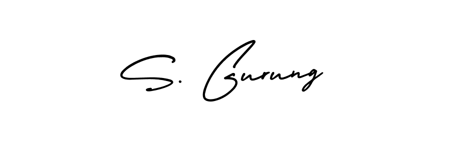 Also we have S. Gurung name is the best signature style. Create professional handwritten signature collection using AmerikaSignatureDemo-Regular autograph style. S. Gurung signature style 3 images and pictures png