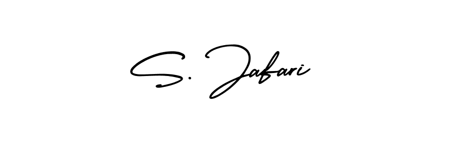 You should practise on your own different ways (AmerikaSignatureDemo-Regular) to write your name (S. Jafari) in signature. don't let someone else do it for you. S. Jafari signature style 3 images and pictures png