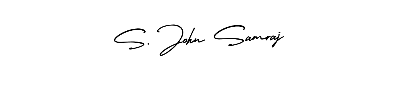 The best way (AmerikaSignatureDemo-Regular) to make a short signature is to pick only two or three words in your name. The name S. John Samraj include a total of six letters. For converting this name. S. John Samraj signature style 3 images and pictures png