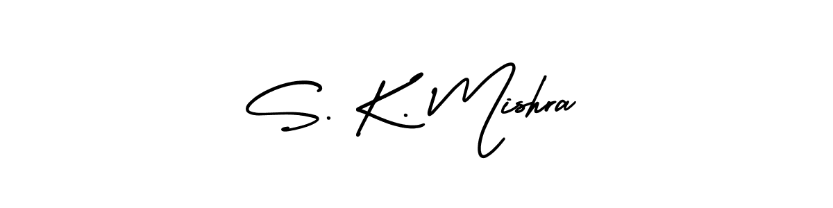 How to make S. K. Mishra name signature. Use AmerikaSignatureDemo-Regular style for creating short signs online. This is the latest handwritten sign. S. K. Mishra signature style 3 images and pictures png