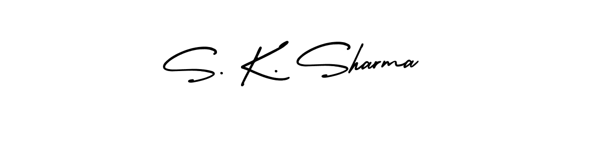 This is the best signature style for the S. K. Sharma name. Also you like these signature font (AmerikaSignatureDemo-Regular). Mix name signature. S. K. Sharma signature style 3 images and pictures png