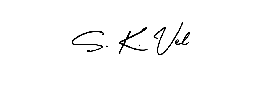 This is the best signature style for the S. K. Vel name. Also you like these signature font (AmerikaSignatureDemo-Regular). Mix name signature. S. K. Vel signature style 3 images and pictures png