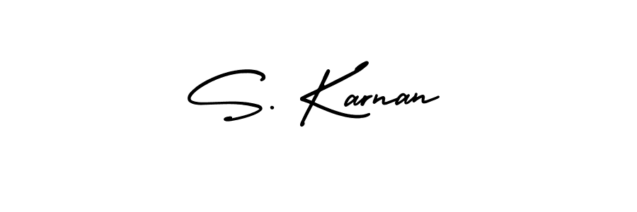 Create a beautiful signature design for name S. Karnan. With this signature (AmerikaSignatureDemo-Regular) fonts, you can make a handwritten signature for free. S. Karnan signature style 3 images and pictures png