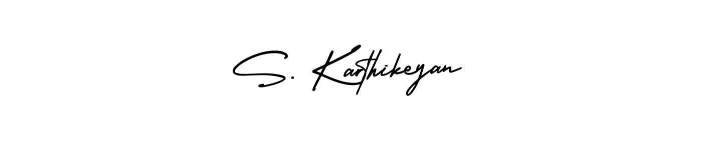 Use a signature maker to create a handwritten signature online. With this signature software, you can design (AmerikaSignatureDemo-Regular) your own signature for name S. Karthikeyan. S. Karthikeyan signature style 3 images and pictures png