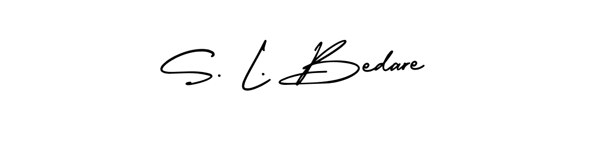 How to make S. L. Bedare name signature. Use AmerikaSignatureDemo-Regular style for creating short signs online. This is the latest handwritten sign. S. L. Bedare signature style 3 images and pictures png