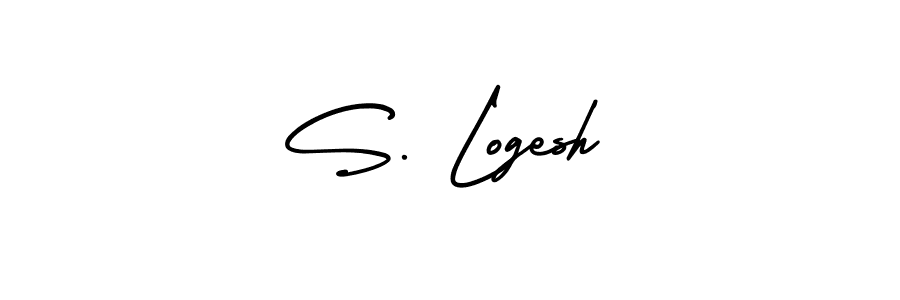 S. Logesh stylish signature style. Best Handwritten Sign (AmerikaSignatureDemo-Regular) for my name. Handwritten Signature Collection Ideas for my name S. Logesh. S. Logesh signature style 3 images and pictures png