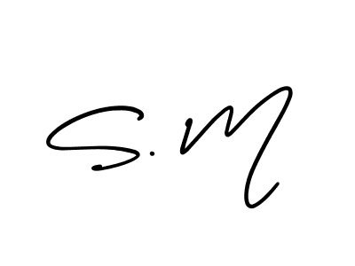 Create a beautiful signature design for name S. M. With this signature (AmerikaSignatureDemo-Regular) fonts, you can make a handwritten signature for free. S. M signature style 3 images and pictures png