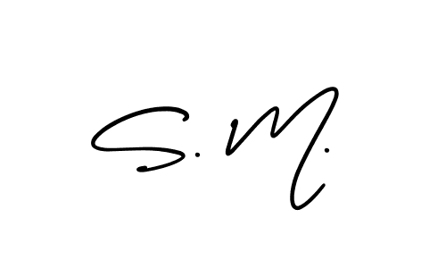 How to Draw S. M. signature style? AmerikaSignatureDemo-Regular is a latest design signature styles for name S. M.. S. M. signature style 3 images and pictures png