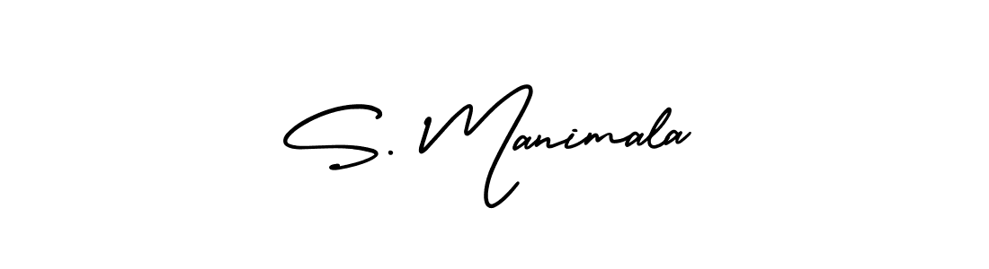 Also You can easily find your signature by using the search form. We will create S. Manimala name handwritten signature images for you free of cost using AmerikaSignatureDemo-Regular sign style. S. Manimala signature style 3 images and pictures png