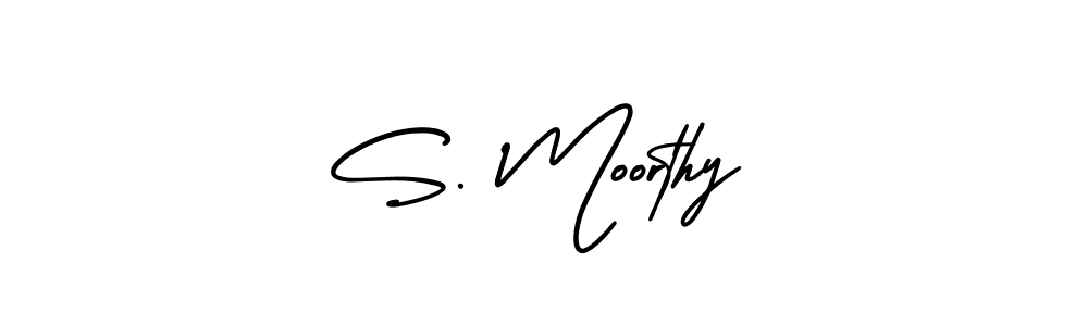 Also You can easily find your signature by using the search form. We will create S. Moorthy name handwritten signature images for you free of cost using AmerikaSignatureDemo-Regular sign style. S. Moorthy signature style 3 images and pictures png