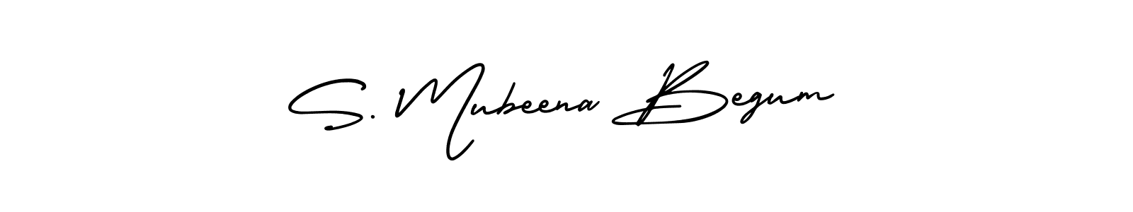 Also You can easily find your signature by using the search form. We will create S. Mubeena Begum name handwritten signature images for you free of cost using AmerikaSignatureDemo-Regular sign style. S. Mubeena Begum signature style 3 images and pictures png