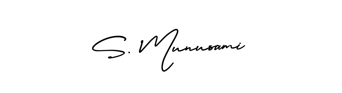 How to make S. Munusami signature? AmerikaSignatureDemo-Regular is a professional autograph style. Create handwritten signature for S. Munusami name. S. Munusami signature style 3 images and pictures png