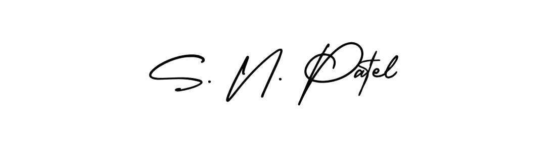 Create a beautiful signature design for name S. N. Patel. With this signature (AmerikaSignatureDemo-Regular) fonts, you can make a handwritten signature for free. S. N. Patel signature style 3 images and pictures png