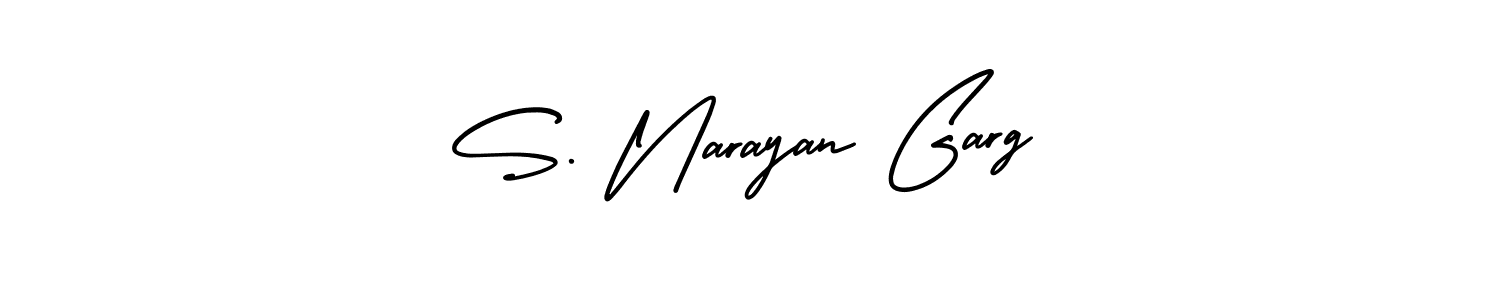 Also You can easily find your signature by using the search form. We will create S. Narayan Garg name handwritten signature images for you free of cost using AmerikaSignatureDemo-Regular sign style. S. Narayan Garg signature style 3 images and pictures png