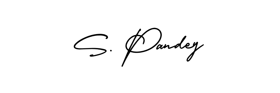 Use a signature maker to create a handwritten signature online. With this signature software, you can design (AmerikaSignatureDemo-Regular) your own signature for name S. Pandey. S. Pandey signature style 3 images and pictures png