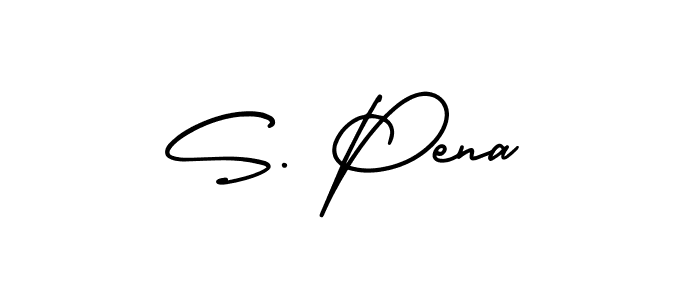 Make a short S. Pena signature style. Manage your documents anywhere anytime using AmerikaSignatureDemo-Regular. Create and add eSignatures, submit forms, share and send files easily. S. Pena signature style 3 images and pictures png