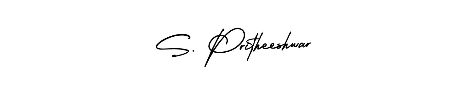 How to make S. Pritheeshwar signature? AmerikaSignatureDemo-Regular is a professional autograph style. Create handwritten signature for S. Pritheeshwar name. S. Pritheeshwar signature style 3 images and pictures png