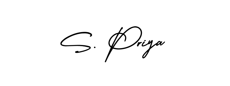 Design your own signature with our free online signature maker. With this signature software, you can create a handwritten (AmerikaSignatureDemo-Regular) signature for name S. Priya. S. Priya signature style 3 images and pictures png