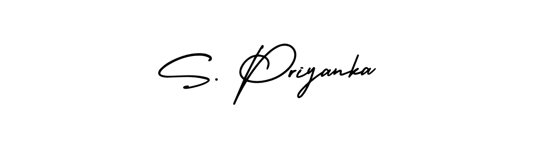 S. Priyanka stylish signature style. Best Handwritten Sign (AmerikaSignatureDemo-Regular) for my name. Handwritten Signature Collection Ideas for my name S. Priyanka. S. Priyanka signature style 3 images and pictures png