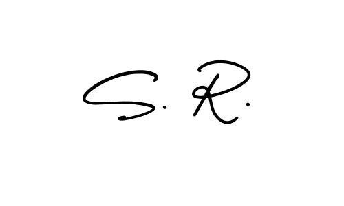 How to make S. R. name signature. Use AmerikaSignatureDemo-Regular style for creating short signs online. This is the latest handwritten sign. S. R. signature style 3 images and pictures png