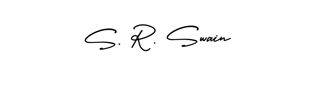 Use a signature maker to create a handwritten signature online. With this signature software, you can design (AmerikaSignatureDemo-Regular) your own signature for name S. R. Swain. S. R. Swain signature style 3 images and pictures png