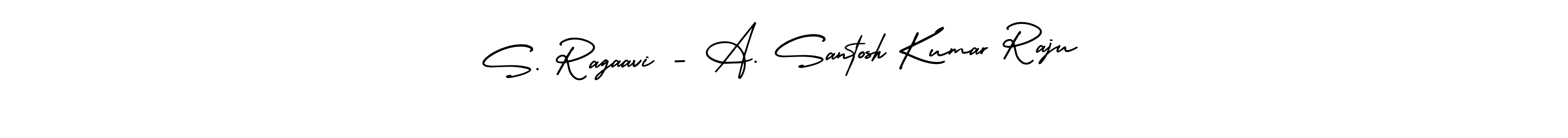 It looks lik you need a new signature style for name S. Ragaavi - A. Santosh Kumar Raju. Design unique handwritten (AmerikaSignatureDemo-Regular) signature with our free signature maker in just a few clicks. S. Ragaavi - A. Santosh Kumar Raju signature style 3 images and pictures png