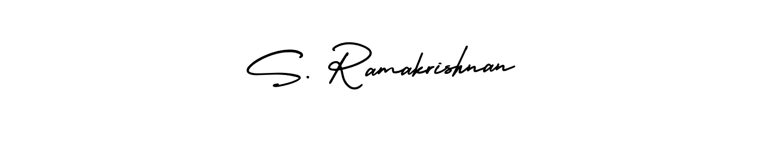 Make a beautiful signature design for name S. Ramakrishnan. With this signature (AmerikaSignatureDemo-Regular) style, you can create a handwritten signature for free. S. Ramakrishnan signature style 3 images and pictures png