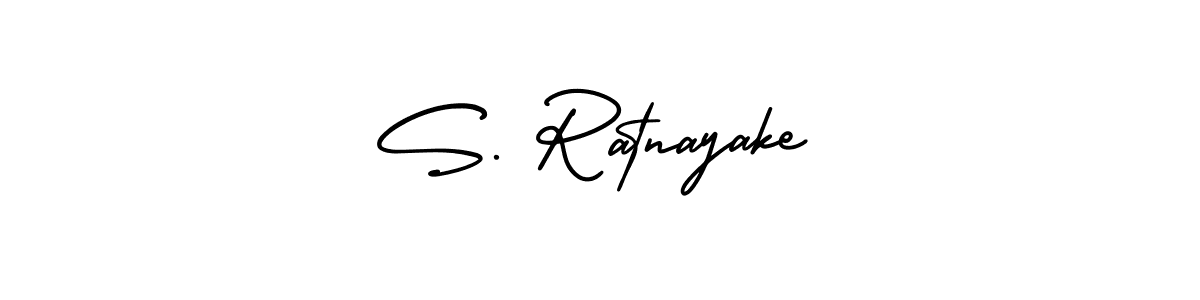 Also You can easily find your signature by using the search form. We will create S. Ratnayake name handwritten signature images for you free of cost using AmerikaSignatureDemo-Regular sign style. S. Ratnayake signature style 3 images and pictures png