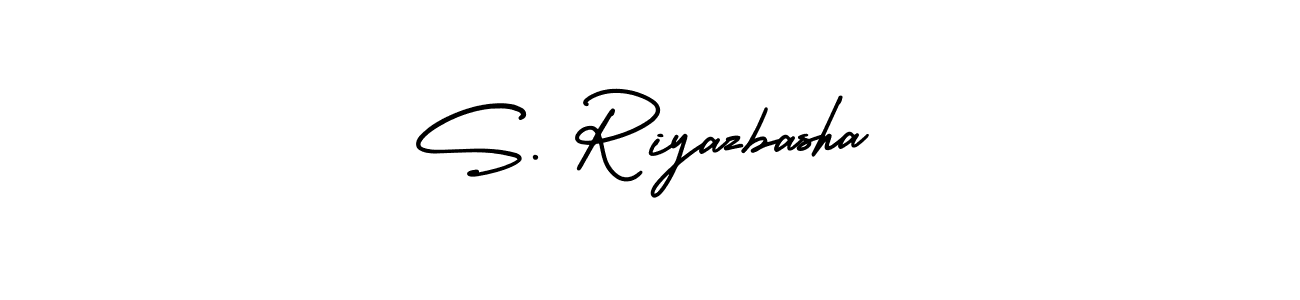 The best way (AmerikaSignatureDemo-Regular) to make a short signature is to pick only two or three words in your name. The name S. Riyazbasha include a total of six letters. For converting this name. S. Riyazbasha signature style 3 images and pictures png