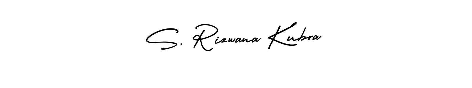 You should practise on your own different ways (AmerikaSignatureDemo-Regular) to write your name (S. Rizwana Kubra) in signature. don't let someone else do it for you. S. Rizwana Kubra signature style 3 images and pictures png