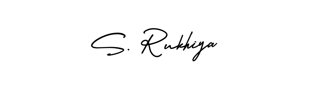 if you are searching for the best signature style for your name S. Rukhiya. so please give up your signature search. here we have designed multiple signature styles  using AmerikaSignatureDemo-Regular. S. Rukhiya signature style 3 images and pictures png