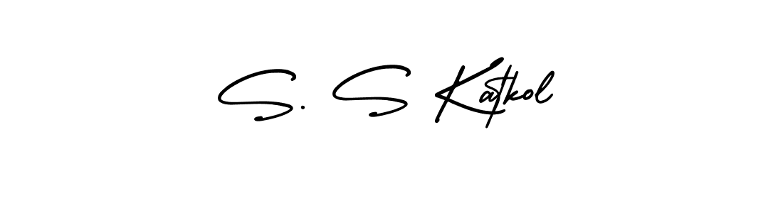 S. S Katkol stylish signature style. Best Handwritten Sign (AmerikaSignatureDemo-Regular) for my name. Handwritten Signature Collection Ideas for my name S. S Katkol. S. S Katkol signature style 3 images and pictures png