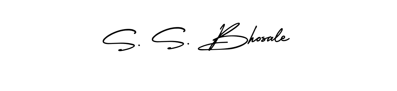Design your own signature with our free online signature maker. With this signature software, you can create a handwritten (AmerikaSignatureDemo-Regular) signature for name S. S. Bhosale. S. S. Bhosale signature style 3 images and pictures png