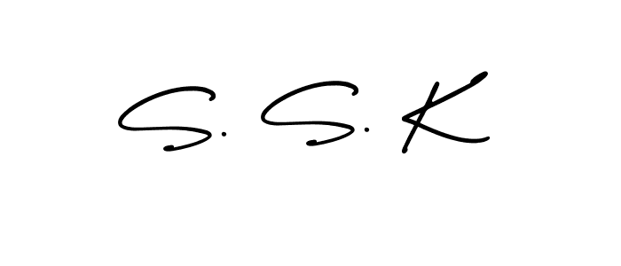 Design your own signature with our free online signature maker. With this signature software, you can create a handwritten (AmerikaSignatureDemo-Regular) signature for name S. S. K. S. S. K signature style 3 images and pictures png