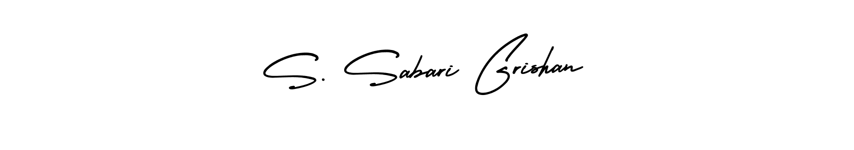 The best way (AmerikaSignatureDemo-Regular) to make a short signature is to pick only two or three words in your name. The name S. Sabari Grishan include a total of six letters. For converting this name. S. Sabari Grishan signature style 3 images and pictures png