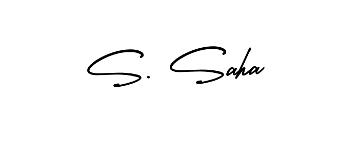 Create a beautiful signature design for name S. Saha. With this signature (AmerikaSignatureDemo-Regular) fonts, you can make a handwritten signature for free. S. Saha signature style 3 images and pictures png
