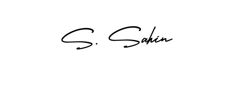 Use a signature maker to create a handwritten signature online. With this signature software, you can design (AmerikaSignatureDemo-Regular) your own signature for name S. Sahin. S. Sahin signature style 3 images and pictures png