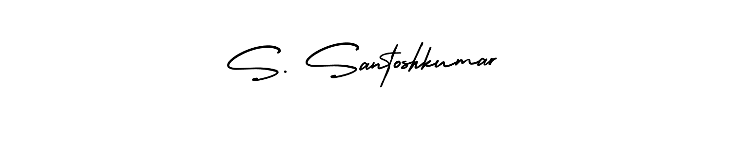 See photos of S. Santoshkumar official signature by Spectra . Check more albums & portfolios. Read reviews & check more about AmerikaSignatureDemo-Regular font. S. Santoshkumar signature style 3 images and pictures png