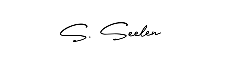 How to make S. Seelen name signature. Use AmerikaSignatureDemo-Regular style for creating short signs online. This is the latest handwritten sign. S. Seelen signature style 3 images and pictures png