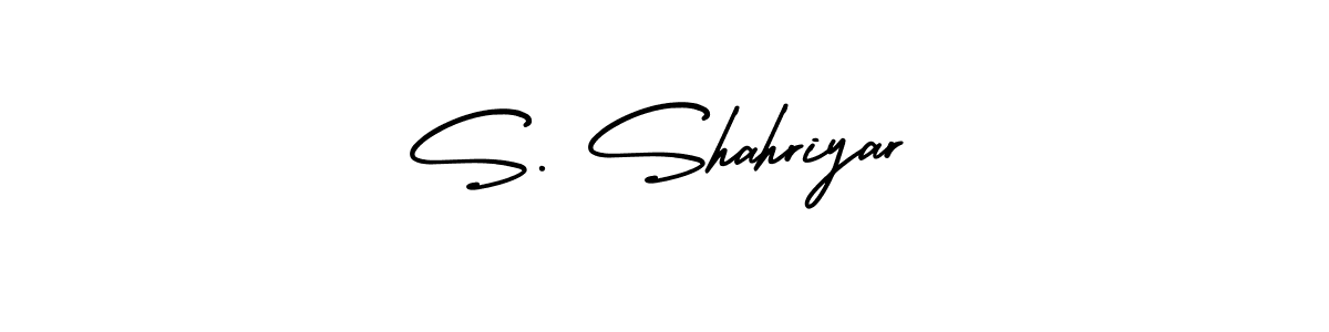 Also You can easily find your signature by using the search form. We will create S. Shahriyar name handwritten signature images for you free of cost using AmerikaSignatureDemo-Regular sign style. S. Shahriyar signature style 3 images and pictures png