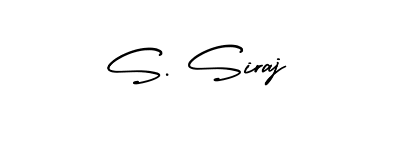 This is the best signature style for the S. Siraj name. Also you like these signature font (AmerikaSignatureDemo-Regular). Mix name signature. S. Siraj signature style 3 images and pictures png