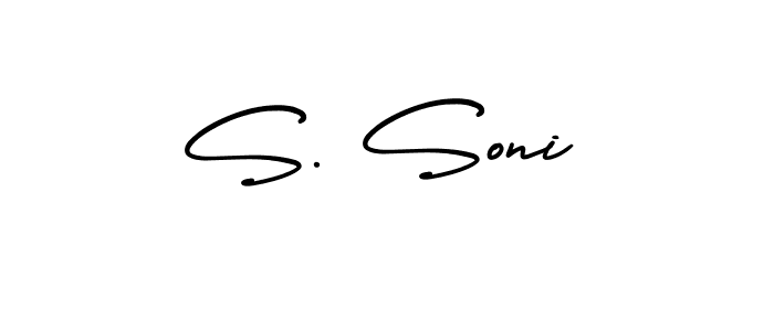 Use a signature maker to create a handwritten signature online. With this signature software, you can design (AmerikaSignatureDemo-Regular) your own signature for name S. Soni. S. Soni signature style 3 images and pictures png